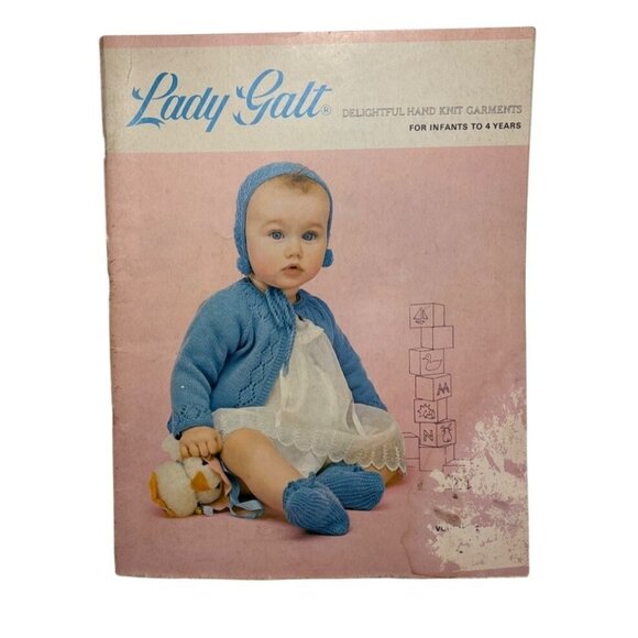 Lady Galt Knitting Pattern Book Volume 12 Infant to Toddler Sweaters Hats Etc - Picture 1 of 10